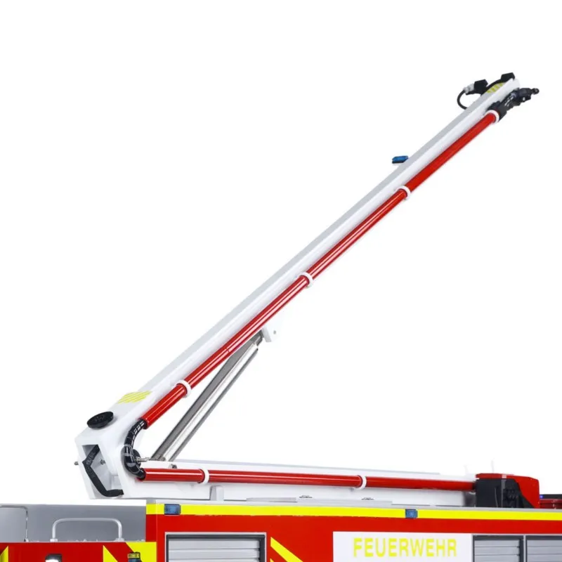 

New 1/14 8x4 RTR 3363 RC Fire Truck Metal Chassis Snozzle High-reach Extendable Turret Fire Truck Sound Light System Toys Gift