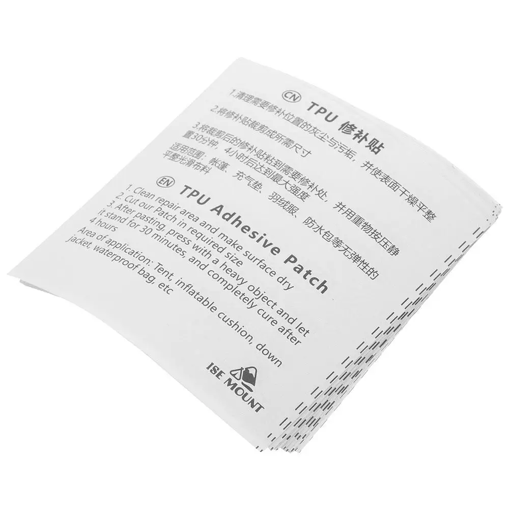 

20 Pcs Transparent TPU Repair Sticker for Tent Raincoat Swim Ring Inflatable Products Durable Adhesive Patch Camping Accessories