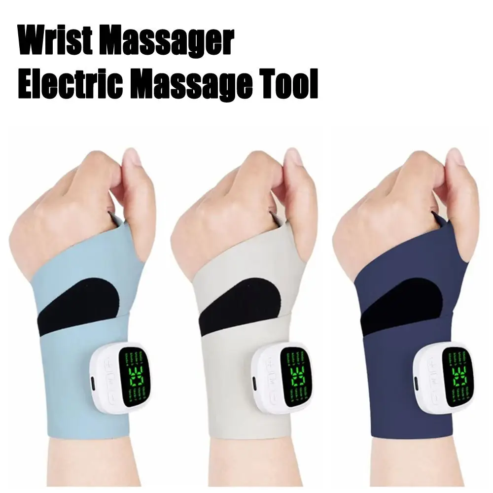 

Magnetic Suction Cordless Wrist Massager USB Rechargeable 8 Mode Electric Massage Tool Soft Elastic Hand Massager Wrist Sprain