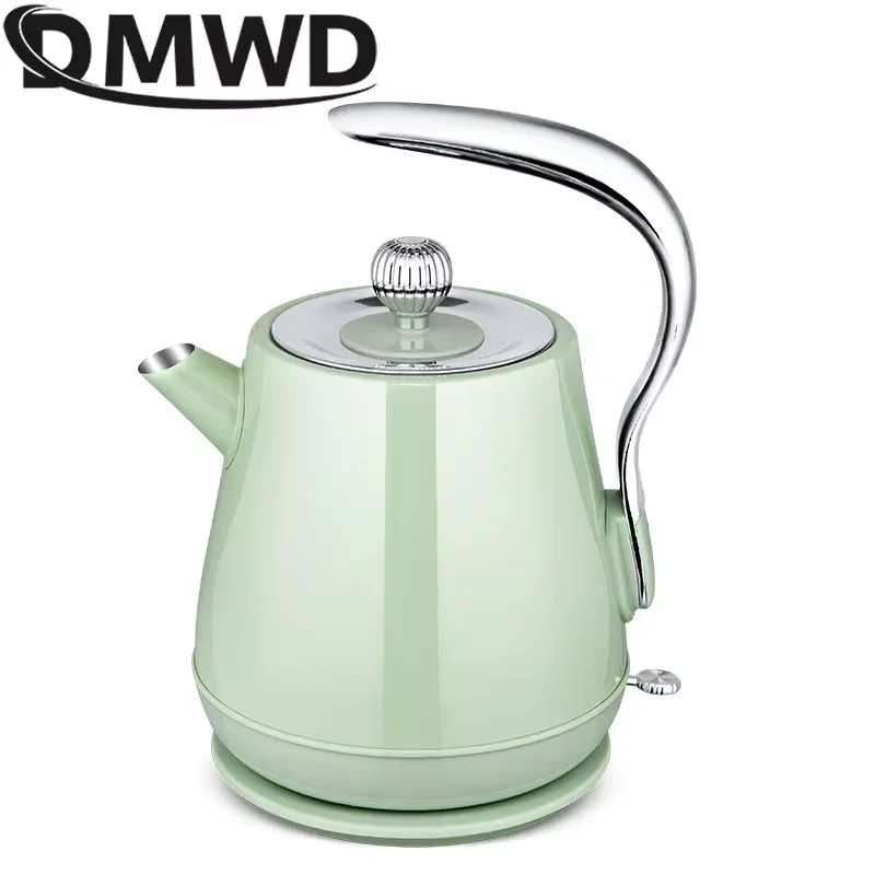 DMWD 1.5L Electric Kettle Household Retro Water Heating Machine Stainless Steel Tea Maker Coffee Pot Office Boiler Warmer Heater