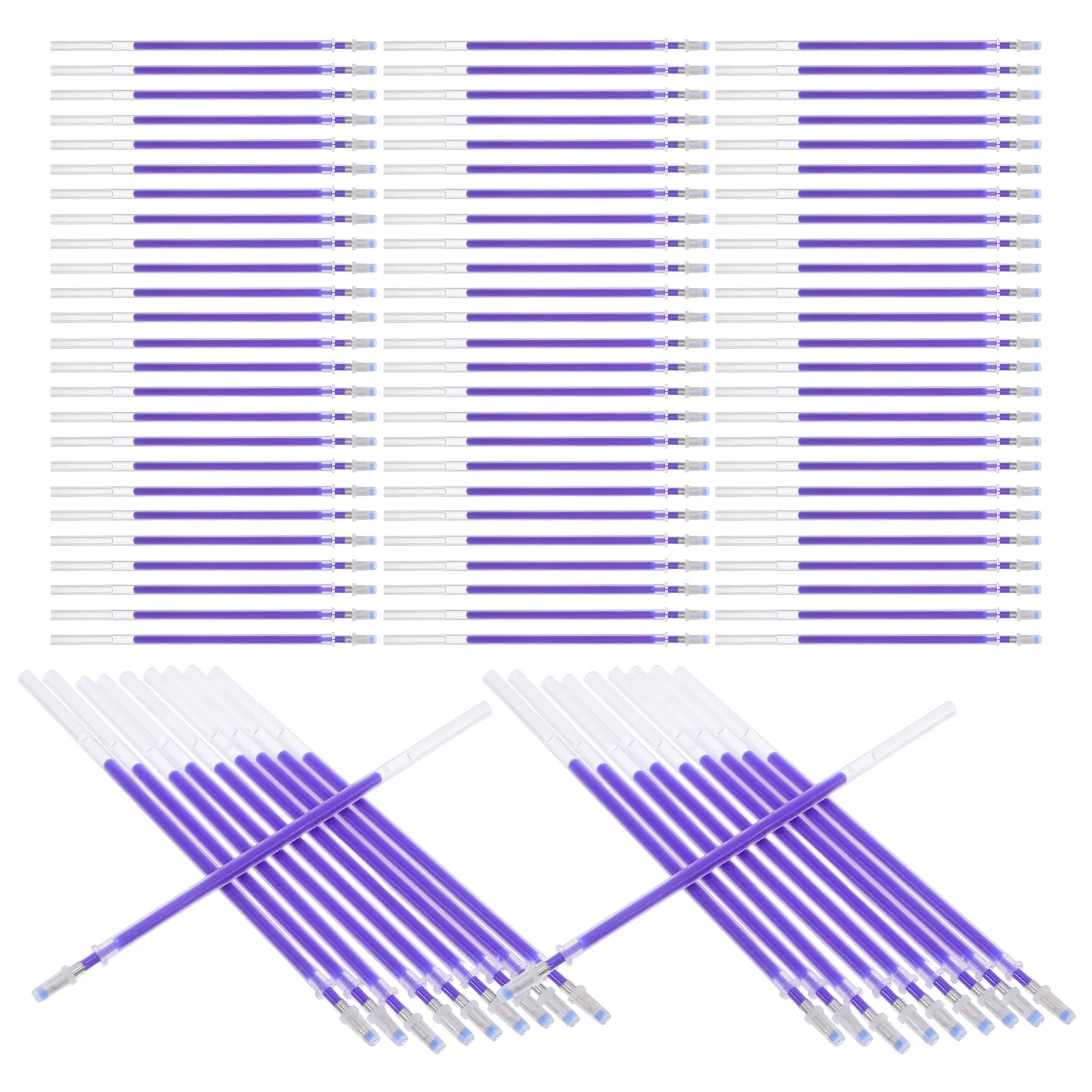 

100Pcs Heat Erasable Fabric Marker Pen Refills Blue Fine Tip for Embroidery Quilting Sewing Precise Pattern Transfer Textile