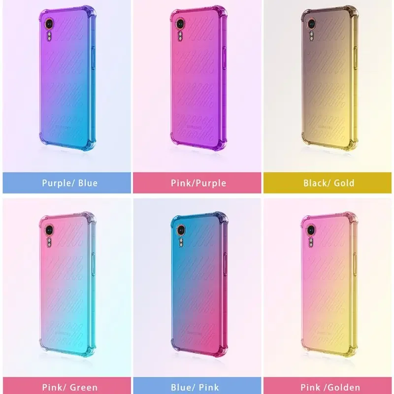 Gradient Silicone TPU Case for Samsung Galaxy Xcover 7 6 Pro Protective Cover Shockproof Transparent Fundas Coque Capa