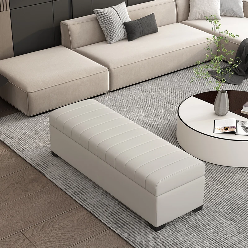 Luxury Storage Bench, Waterproof Shoe Stool, Large Ottoman Box, Heavy-Duty Armchair - Scratchproof, Multi-Use, High Capacity