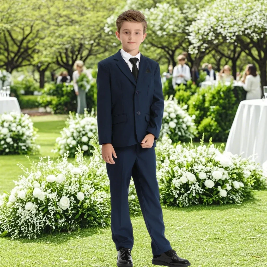 

Kids Clothes Boys Suit Teenager Wedding Easter Birthday Formal Outfit Set Children School Performance Piano Tuxedo Blazer 7PCS