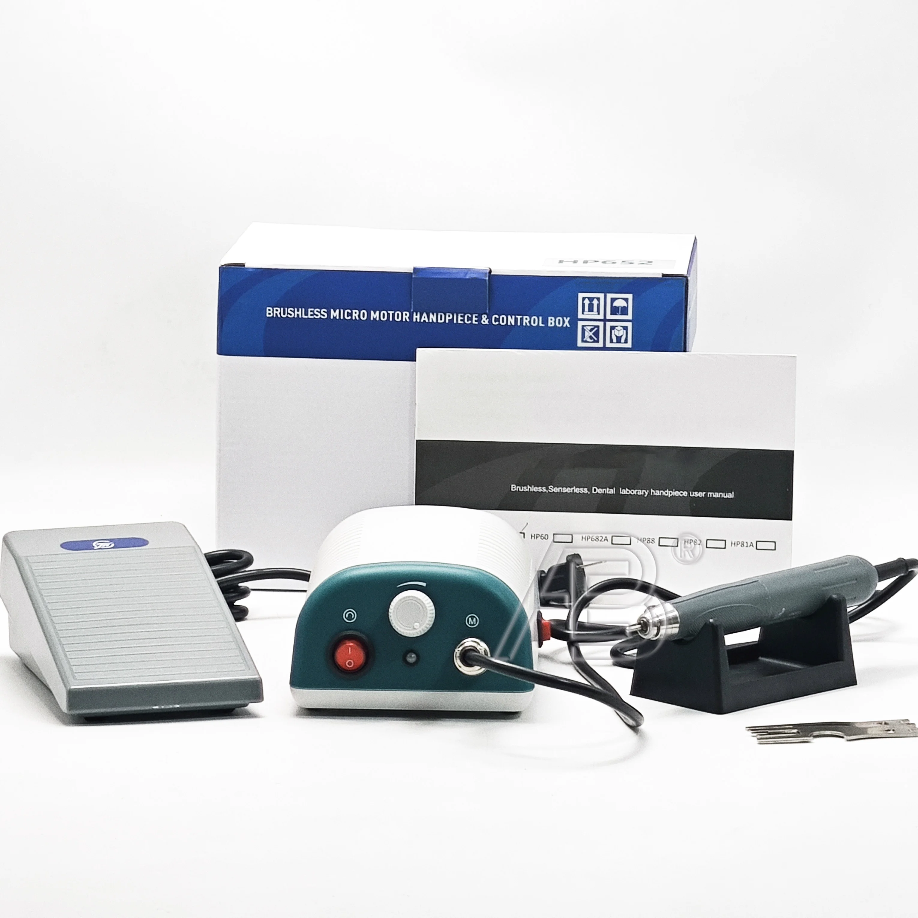 Micromotore da laboratorio odontotecnico 50000 giri/min a basso rumore ad alta velocità con manipolo a pedale Micromotore senza spazzole senza carbonio