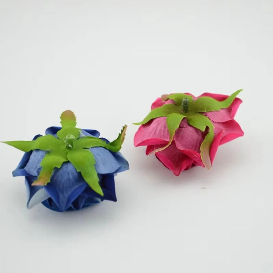 

50/100PCS Artificial Flowers 6CM Silk Roses Bridal Valentine Material Home Garden Decora Wedding Scrapbooking Craft Flores Gifts