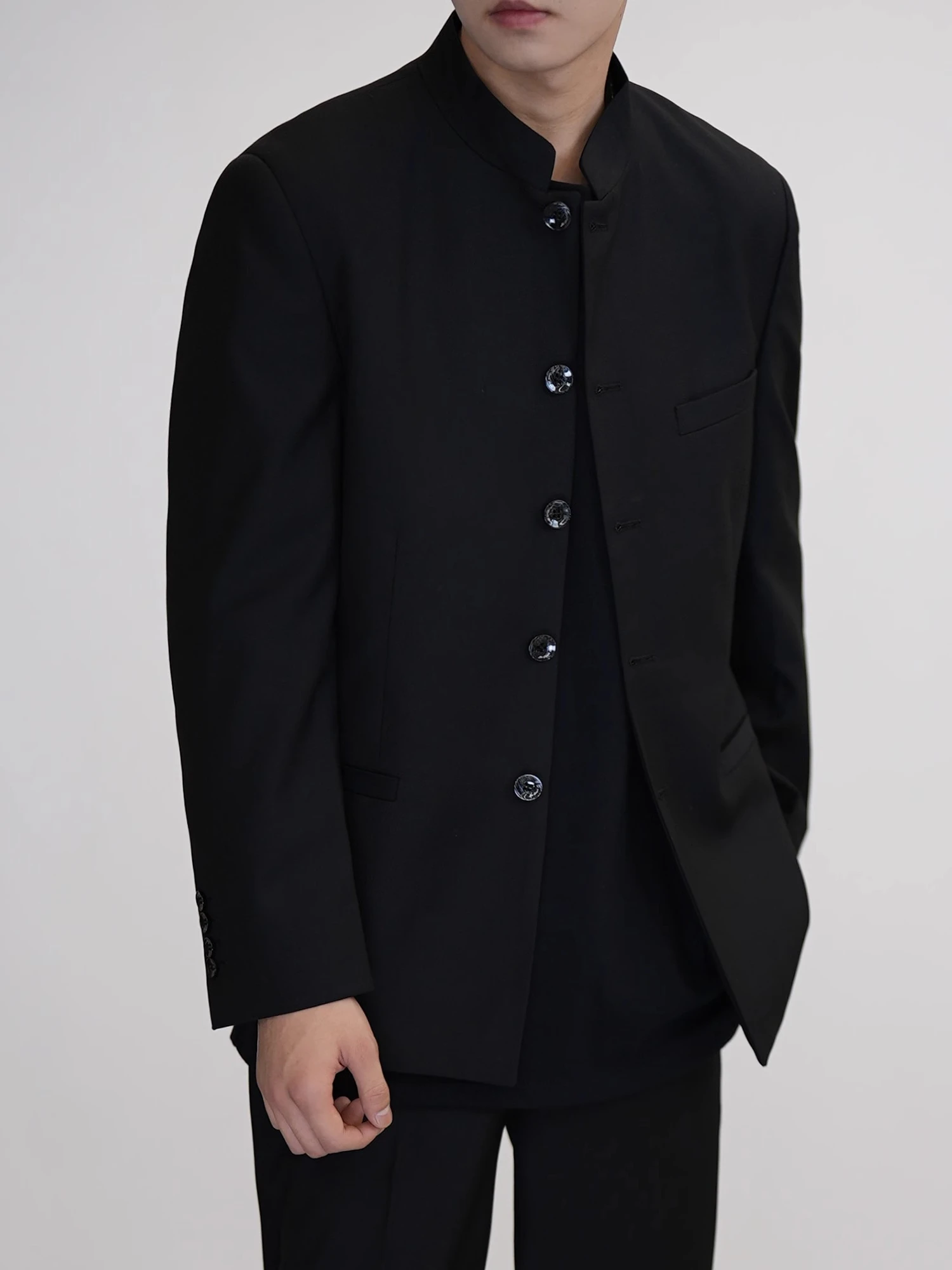 

Ele новый китайский Sle Zhongan Jaet мужской повседневный костюм с воротником-стойкой, модное пальто на весну и осень O Zhanganhe