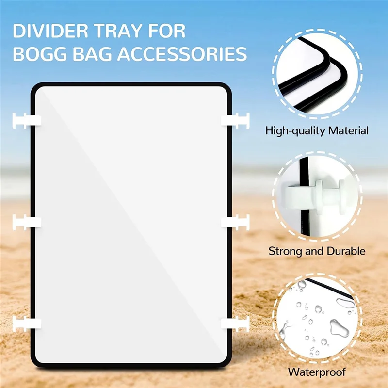 

Exquisite-Divide Shelf With Acrylic Beach Bag Partition Shelf For Bogg Bag Accessories For BOGG BAG Large Divider Trays Bags