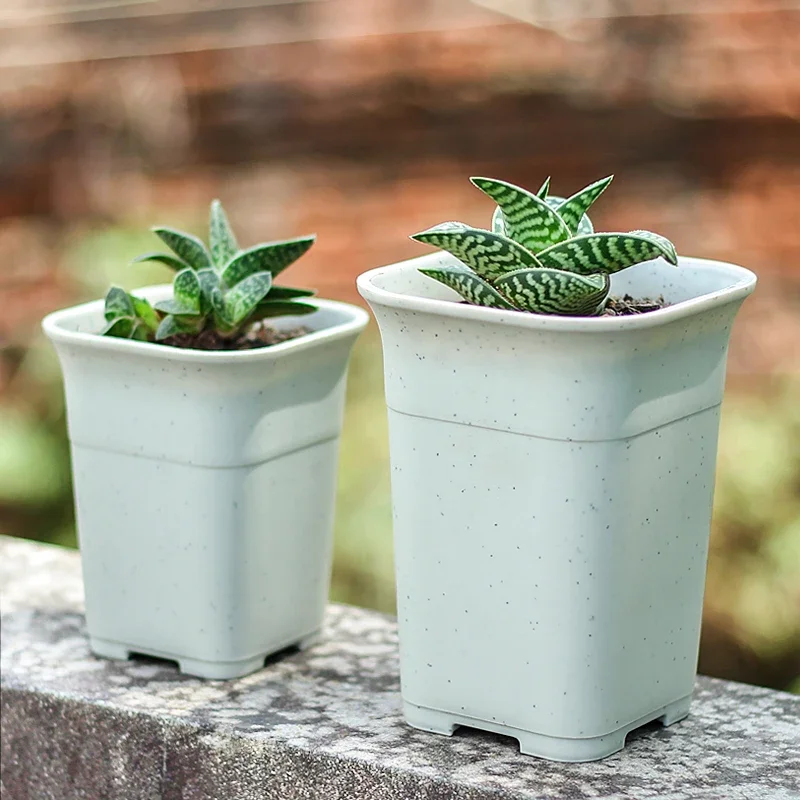 Thickened Square Vientiane Flower Pot Deep Type High Wais Cactus Succulent Plant Flowerpot Nursery Planter Container Garden Tool