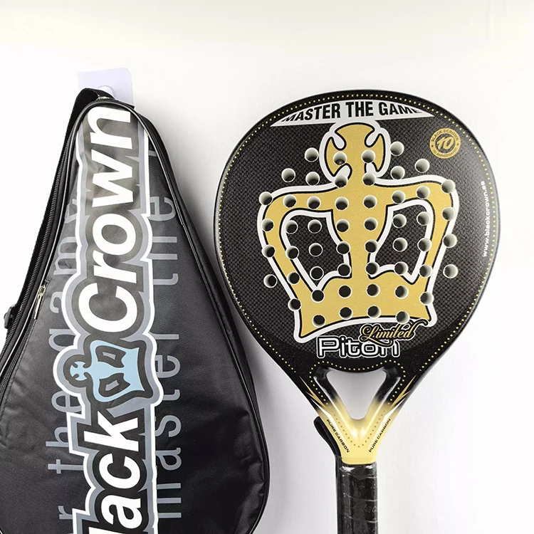 Reliable full Carbon fiber material padel racket for sports club training programs, reinforced frame stable consistent control f