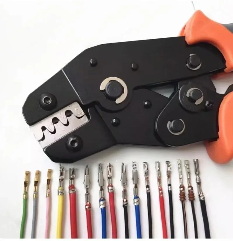 Ratchet Crimping Pliers for Packaged Connectors, Automotive Wire Terminal Crimp Tool for Wiring Harness Processing