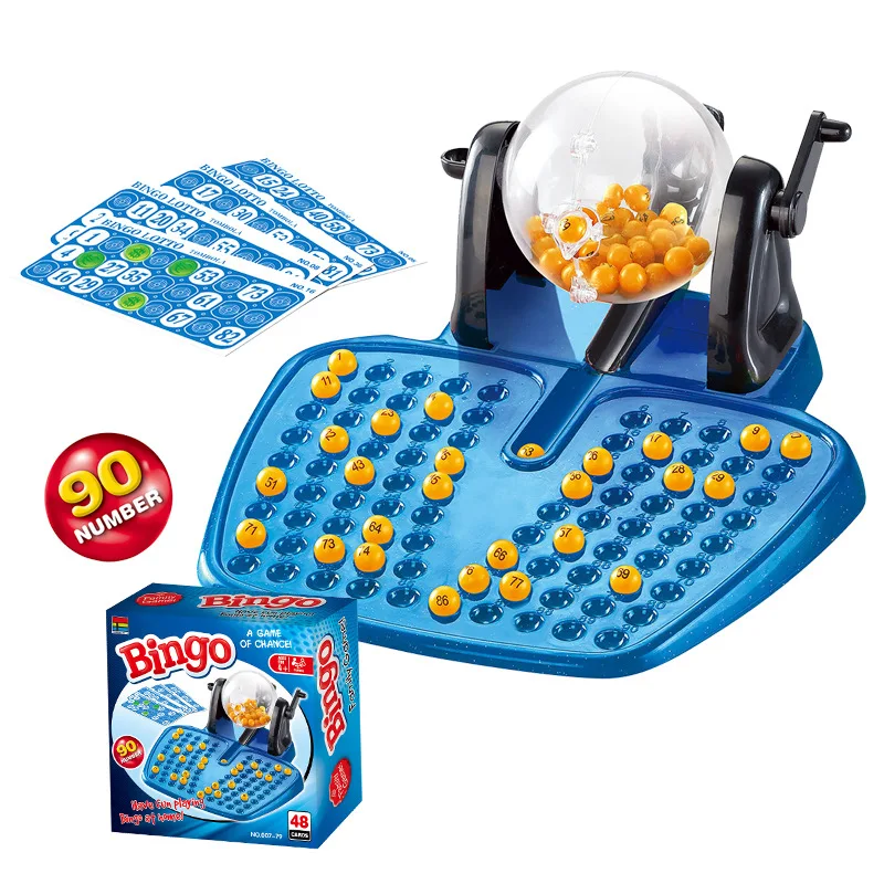  BinGo! Lottery Machine Bingo Game Hand cranked Lucky Game Children's Simulated Board Game Toy