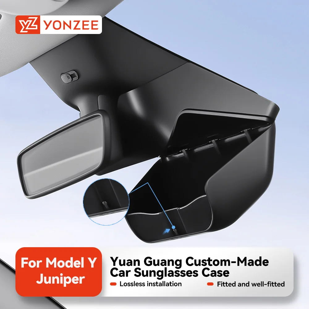 

YZ For Tesla Model Y Juniper Car Glasses Cases Sunglasses Holder Box Auto Interior Supply Storage Box Car Accessories 2025
