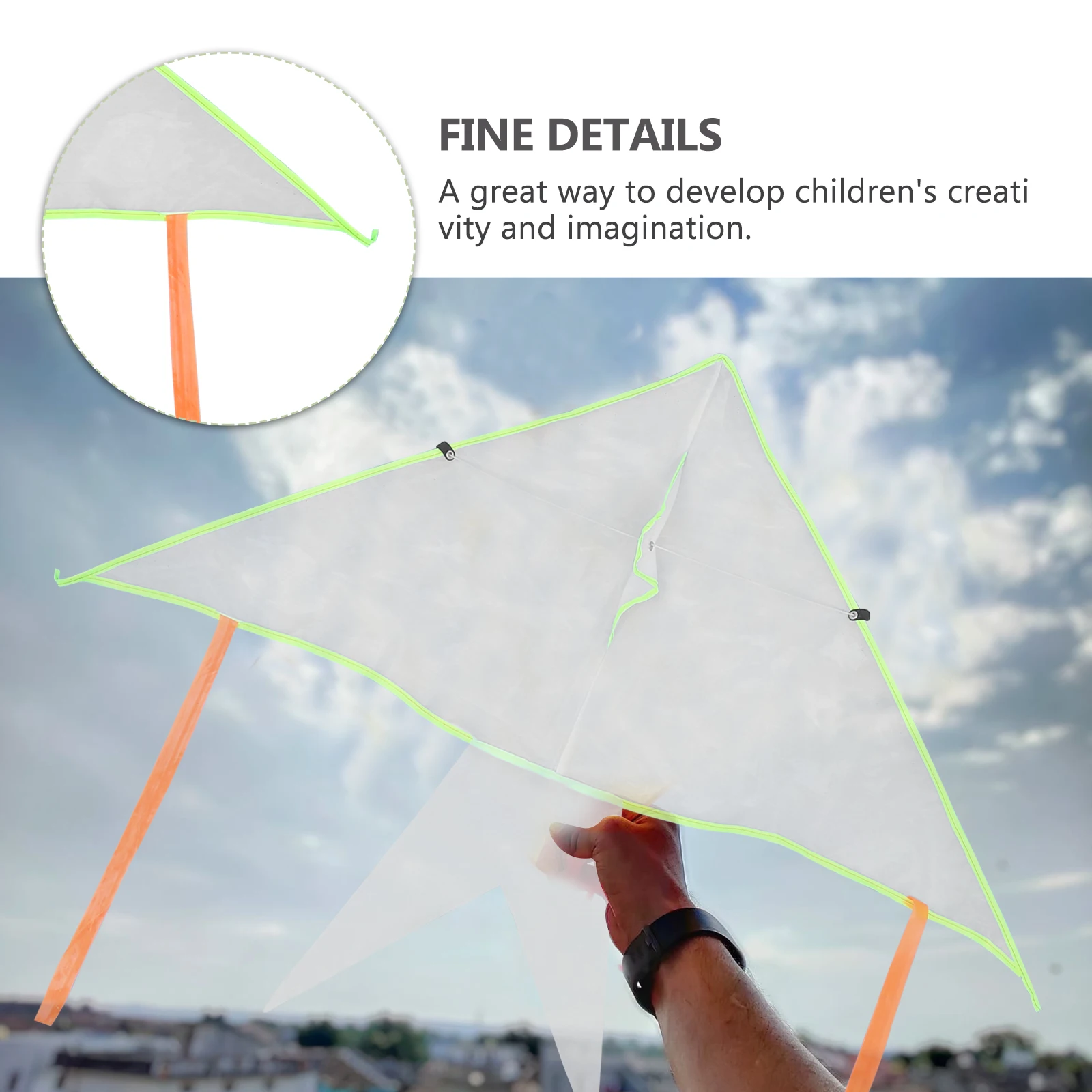 

4 Sets Toy Blank Graffiti Kite Child Decorate Your Own Cloth DIY for Kids Party Favor