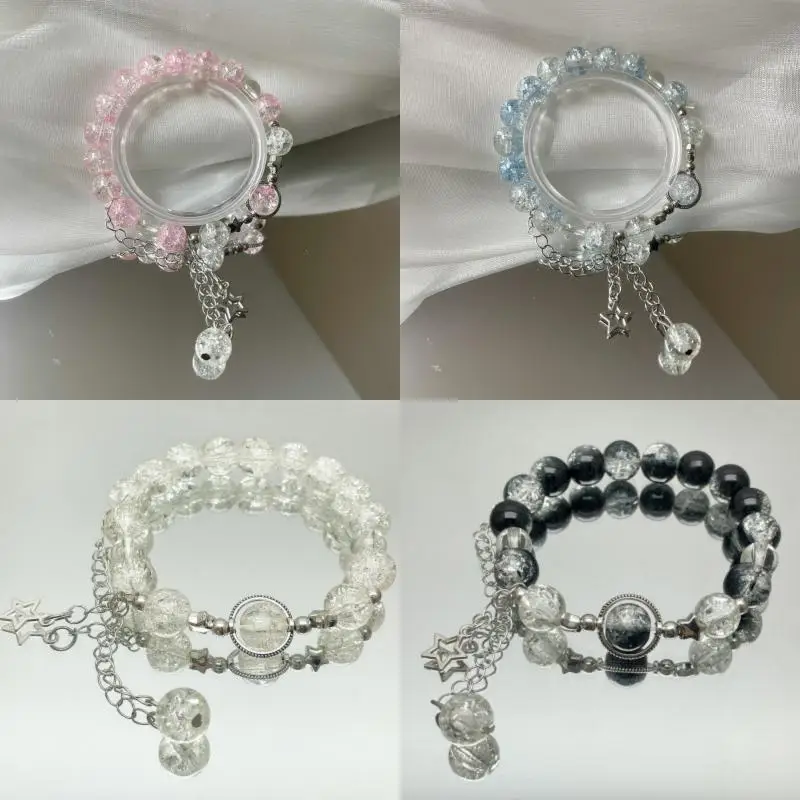 Women Gradient Crystal Bracelet Chinese Chic Simple Exquisite Design Elegant Jewelry for All Occasions
