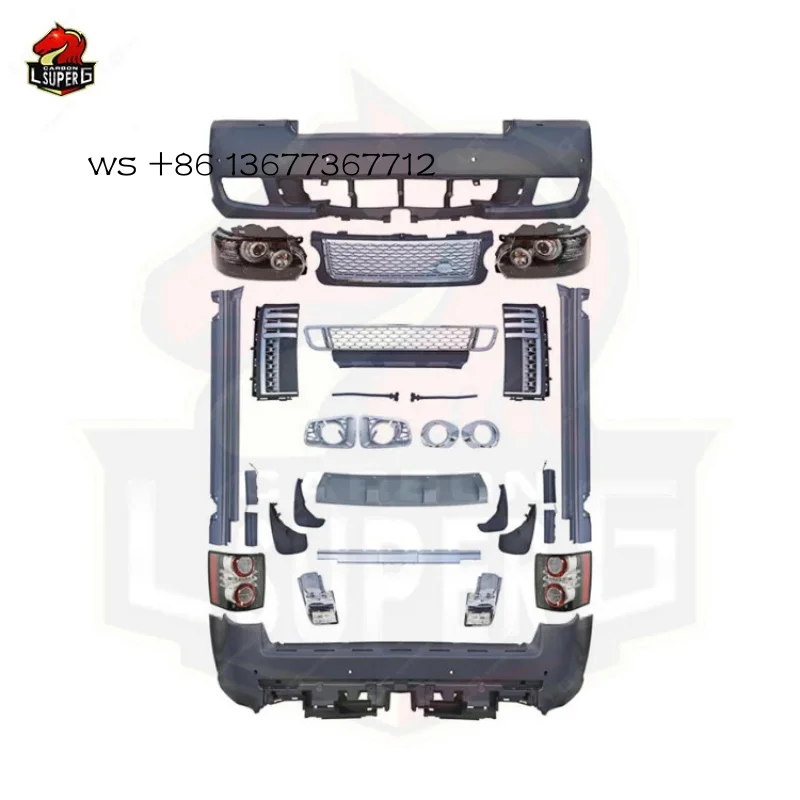 

Factory hot salesG Style Body Kit for Range Rover Executive 2005-2012 PP Material with Front Rear Bumper Side Skirts Headlights