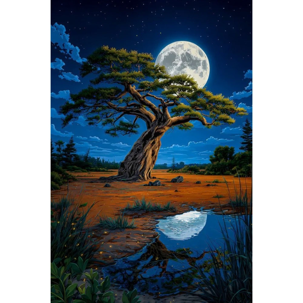 

500/1000/1200/2000 PCS Jigsaw Puzzles Night Blue Landscape Family Activity Games for Gameroom Bedroom Home Decor Gift