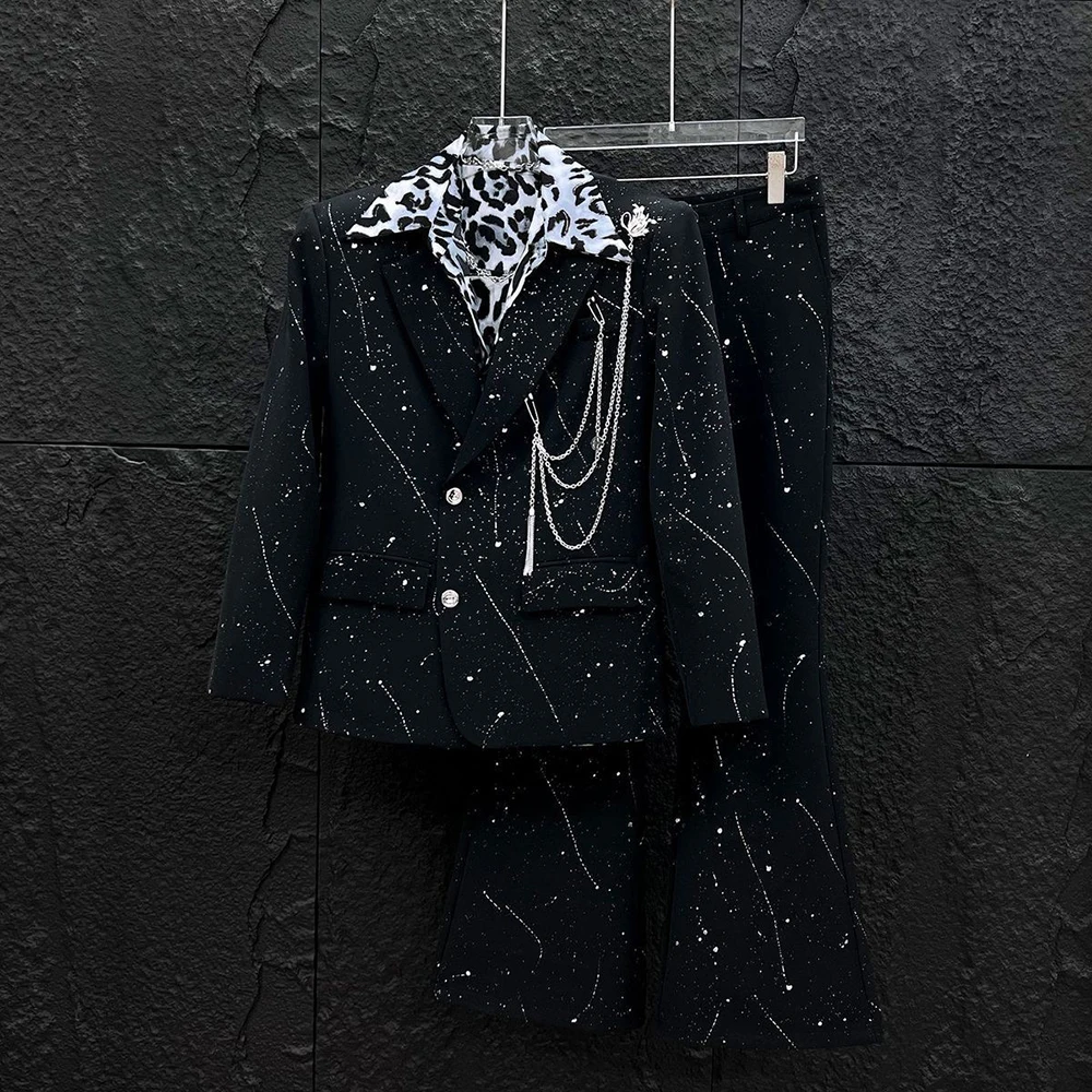 

Новая зимняя мужская куртка-блейзер с принтом «Звездное небо», в американском ретро-стиле, модная, трендовая, свободного кроя, повседневная, нишевая, мужская верхняя одежда