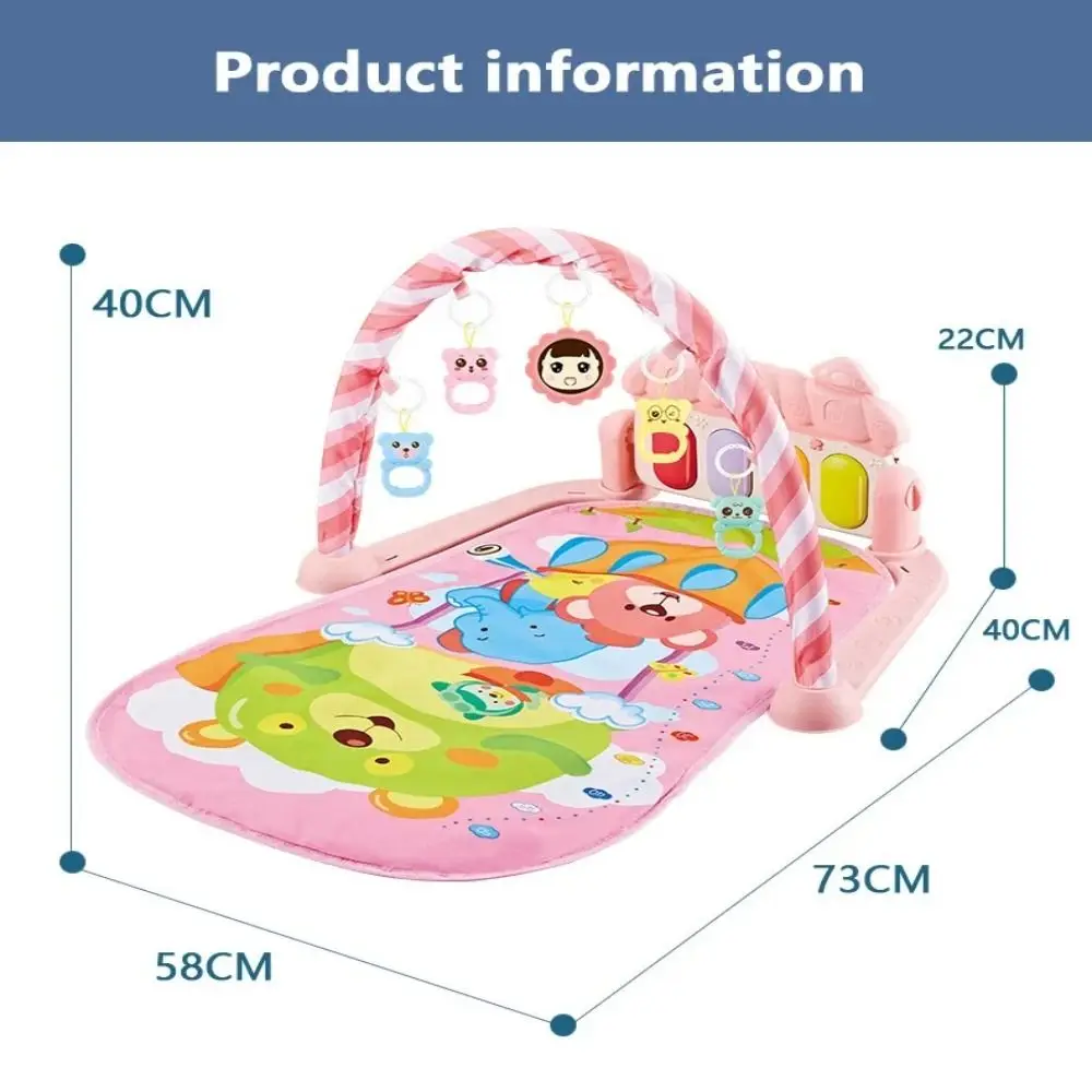 Infant Playmat Baby Gymnastic Rack Crawling Game Pad Puzzle Mat Music Harmonium Plastic Cement Multi-function Piano Game Mat