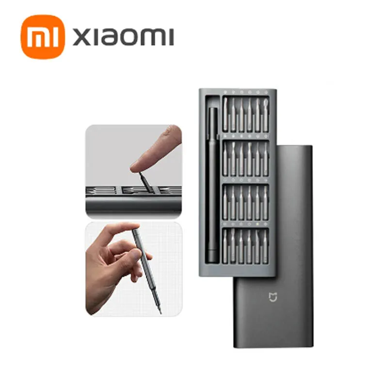 

Набор прецизионных отверток XIAOMI Mijia, ручные инструменты, 24 шт., биты из сплава S2, магнитное поглощение, алюминиевый корпус, 60HRC