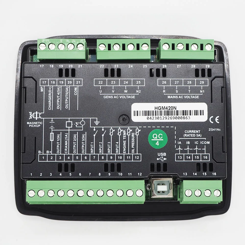 Controlador do gerador hgm420n smartgen gerador de controle módulo hgm420n amf sinal remoto iniciar parar hgm420n