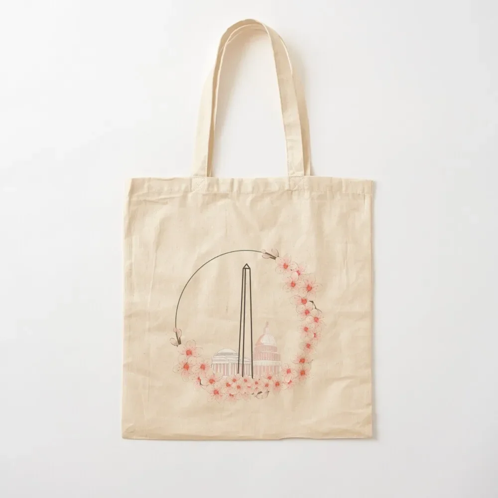 

Washington DC Cherry Blossoms Tote Bag custom tote bag canvas tote