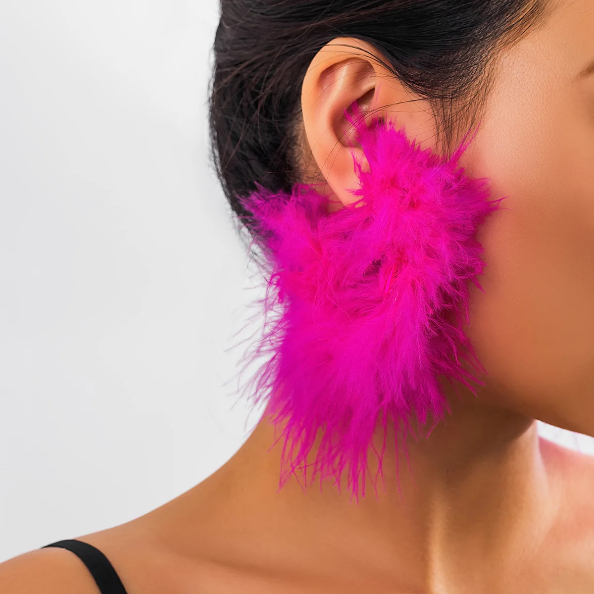 

Преувеличенный Par ort Faionable, персонализированная крутая лента с перьями, шлейф, женские ювелирные изделия, сплав, серебро, позолота