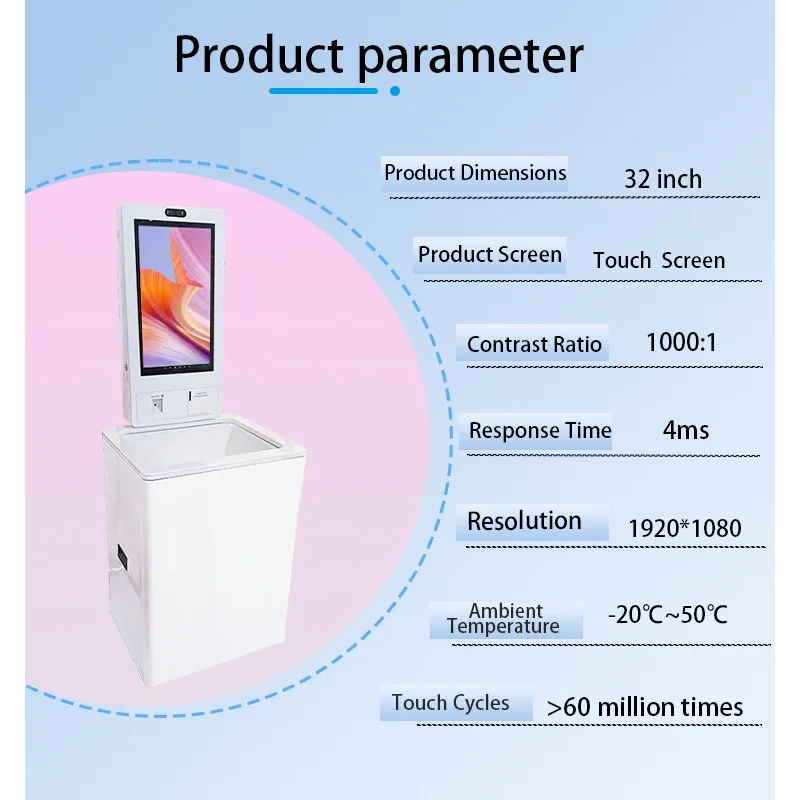 Supermarket Cashier Retail Design RFID Checkout Counter Cashless Qr Code Pos System Self Checkout Payment Kiosk