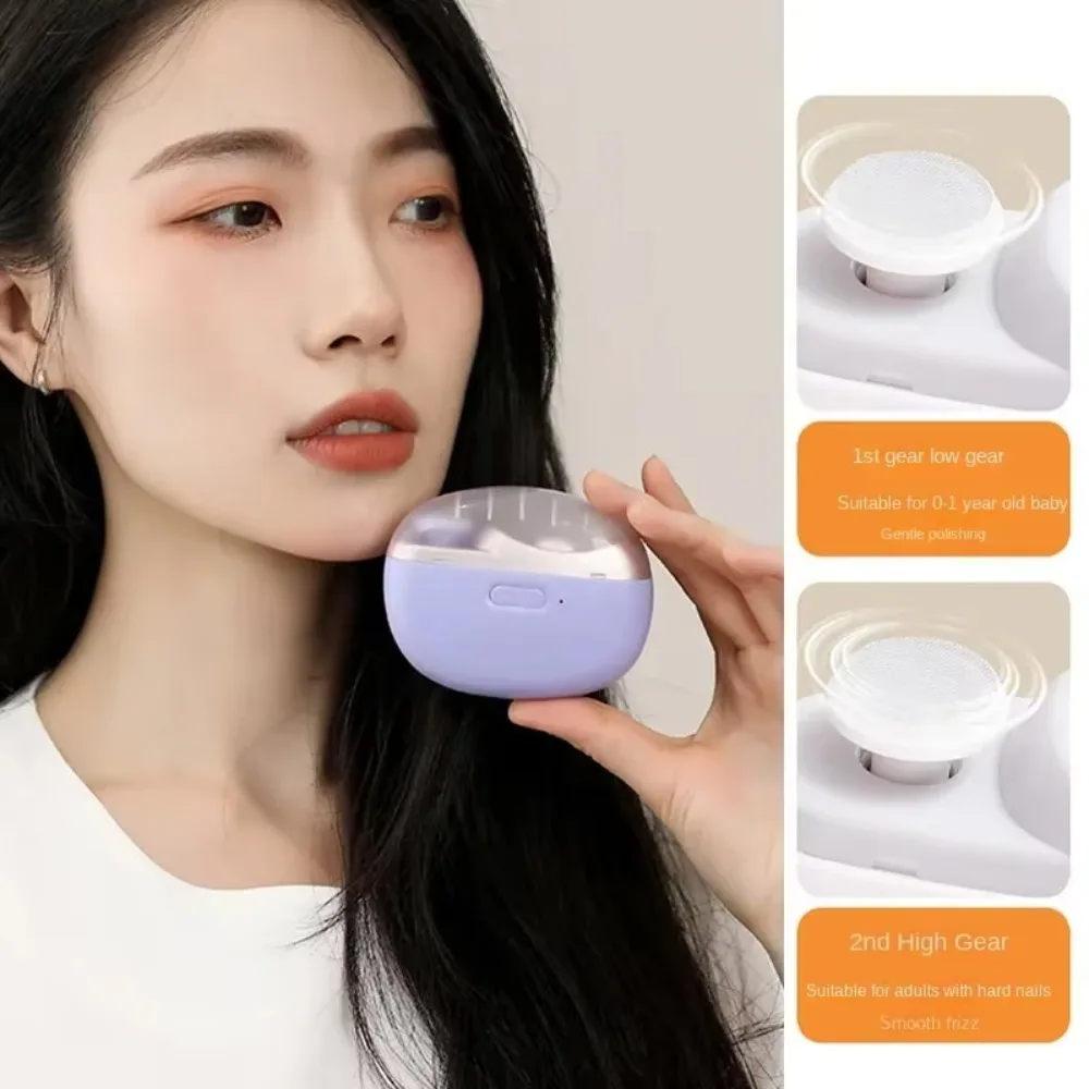 

Portable 2 in 1 Electric Nail Clipper 2 Speed Double Head Automatic Polishing Nail Trimmer Safe LED Trimming Polishing Tools Toe