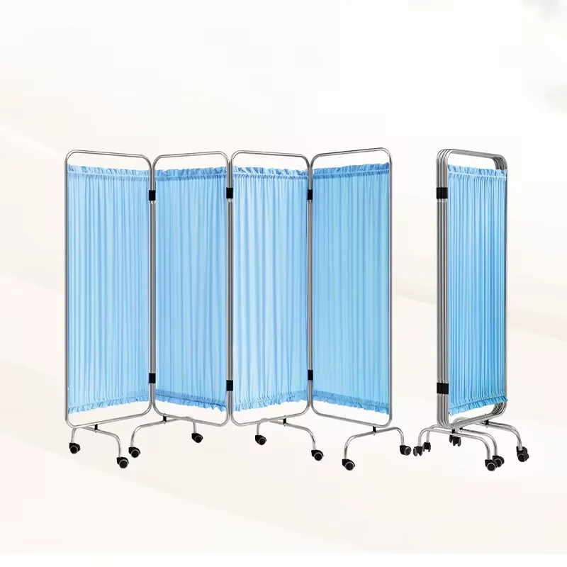 Stainless Steel Folding Screen Mobile Portable Privacy Patient