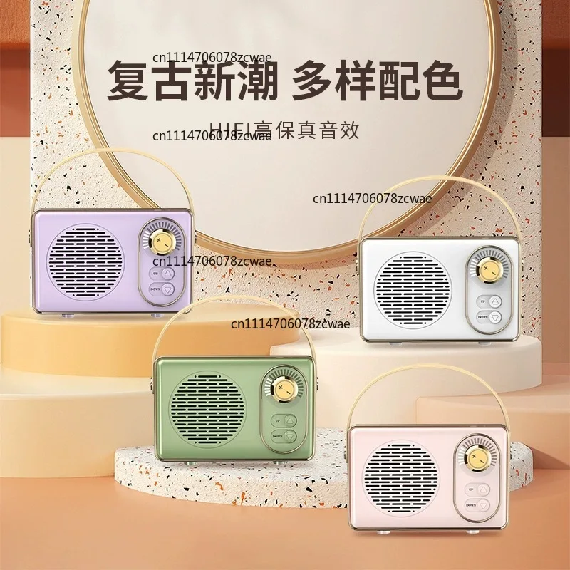 ZOCI-FOR Wireless retro bluetooth speaker outdoor card u disk stereo mini laptop stereo home Karaoke integrated sound