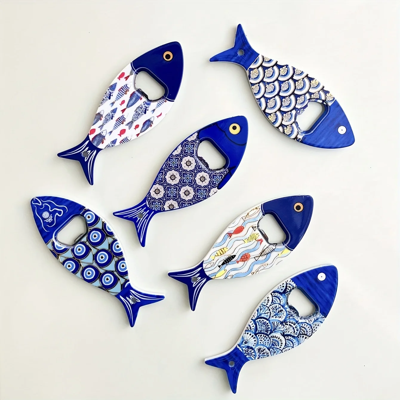 Cute Fish Bottle Opener Magnetic Soda  Bottle Opener Fridge Magnet Can Open Soda Refrigerator Stickers Home Decor Gifts