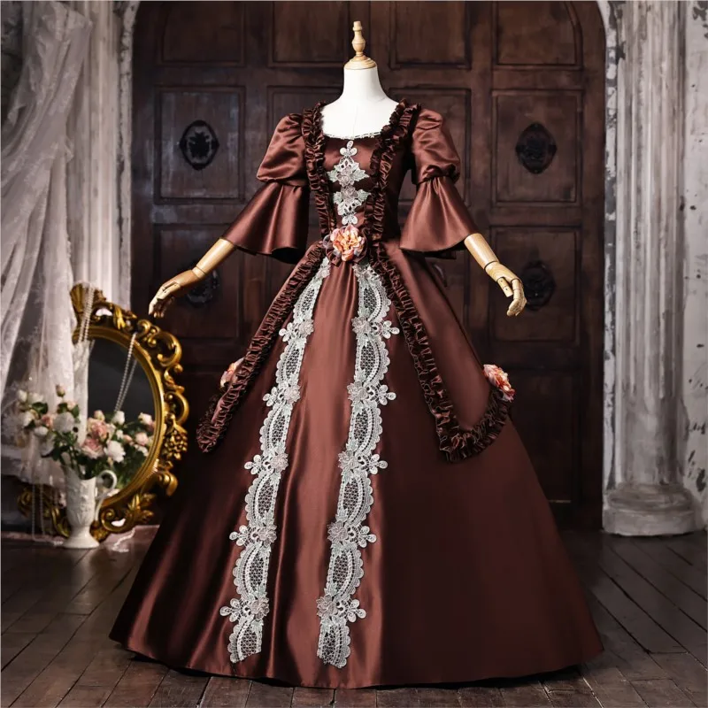 Coffee-colored photography drama photo shoot masquerade fashion show performance dress