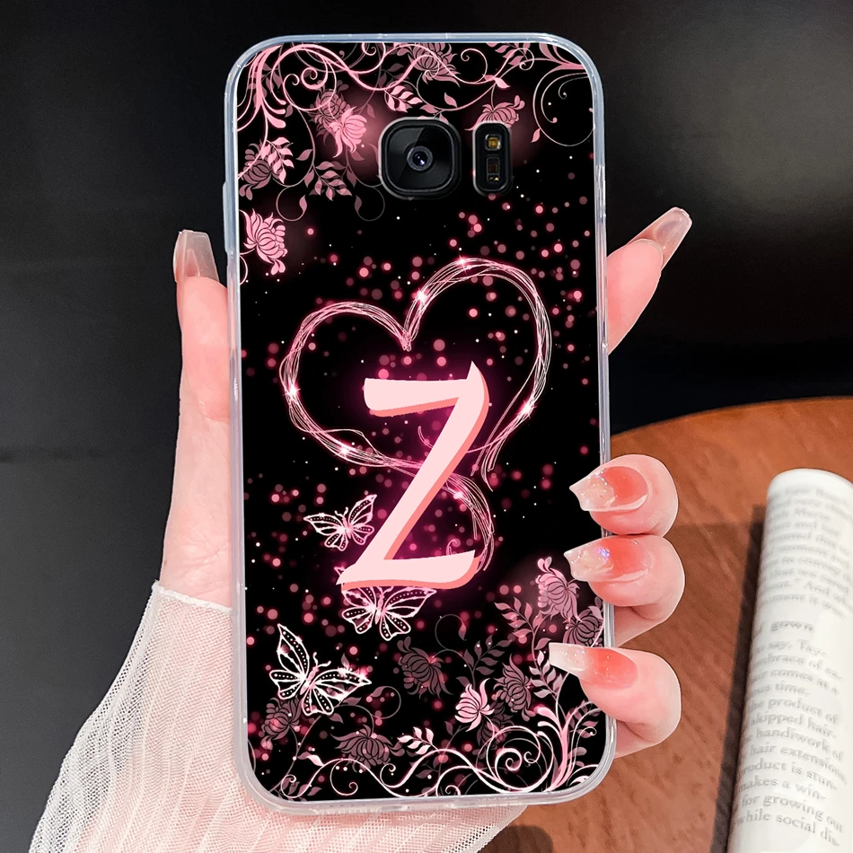 حافظة لهاتف سامسونج جالاكسي S7 S6 Edge حافظة رائعة بحروف اسم لينة من السيليكون مقاومة للصدمات غطاء شفاف لهاتف جالاكسي S 7 S6Edge + غلاف هاتف #6