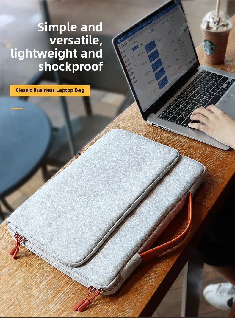 Laptop-Tragetasche 13,3-15,6 Zoll Wasserdichte Aktentasche Schulter-Handtasche für Notebook Tablet – Detail 1