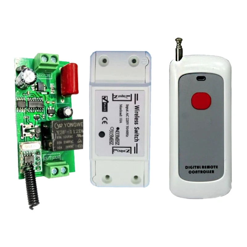 220V motor positive and negative rotation wireless remote control 12V / 24V single circuit point control switch circuit board