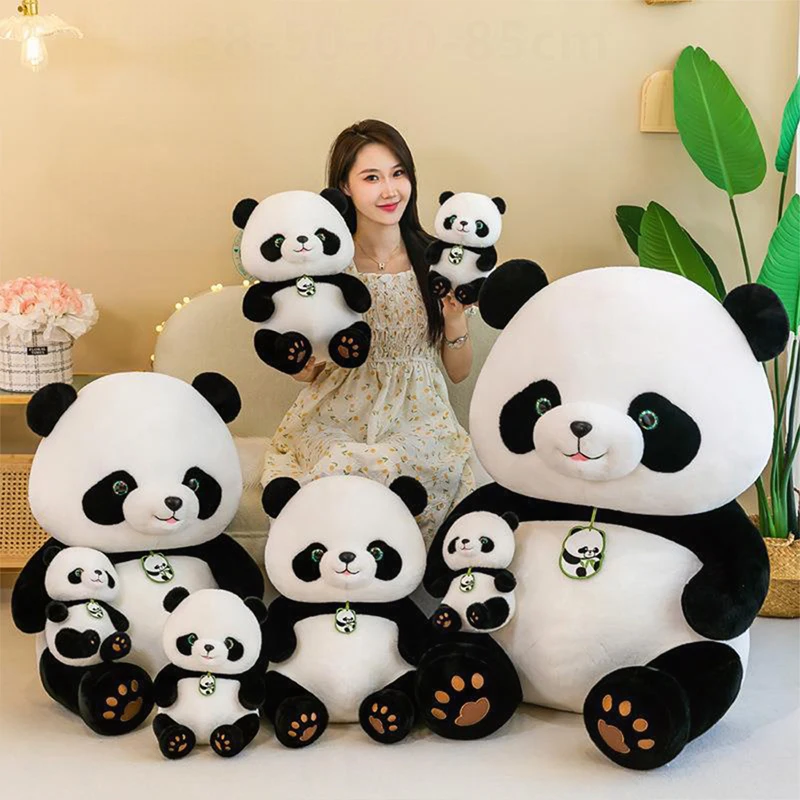 Kawaii peluche Panda Bebe peluche poupée câlin jouet pour enfants mignon bébé mère Panda mascotte sommeil oreiller cadeau pour enfants anniversaire