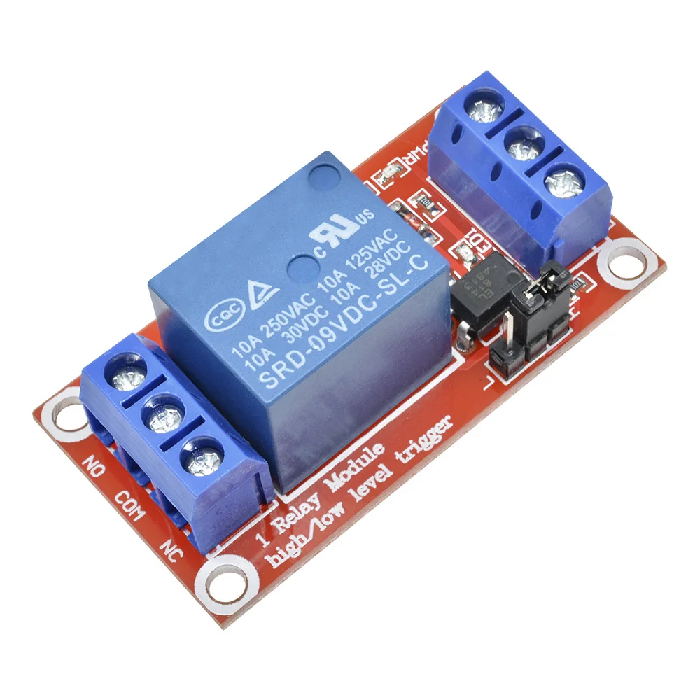 1 Channel 5V 9V 12V 24V Relay Module Board Shield With Optocoupler 12V Relay Module Support High and Low Level Trigger