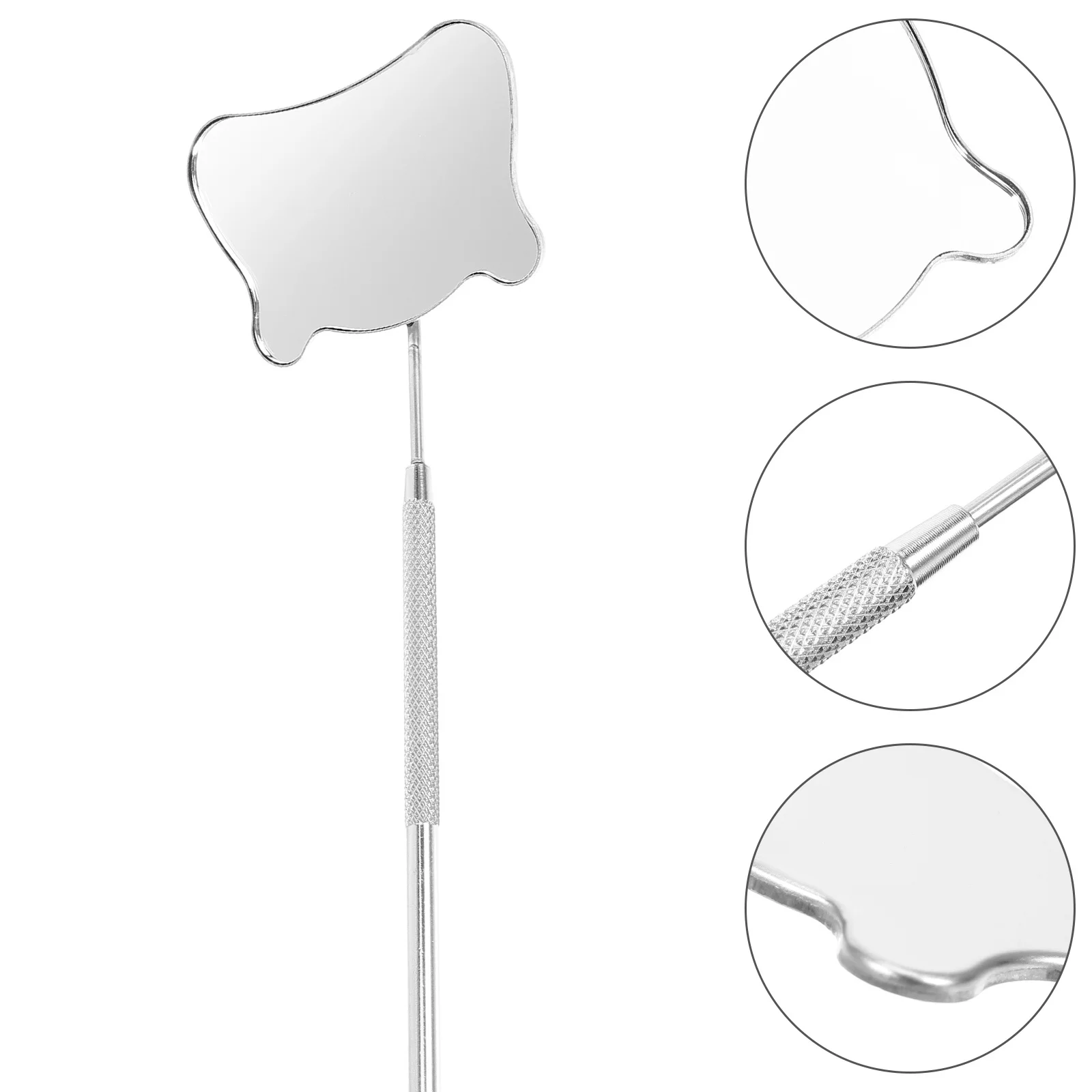 Espelho de cílios de aço inoxidável para extensões de cílios alça antiderrapante design em forma de urso portátil ferramenta portátil espelho de cílios