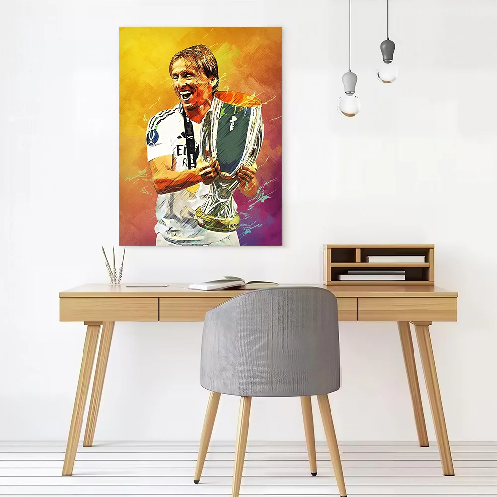 Luka Modric Concept Printed Canvas Poster Custom Pictures Wall Art Canvas Painting for Wand Deko Walls Decoration Living Room