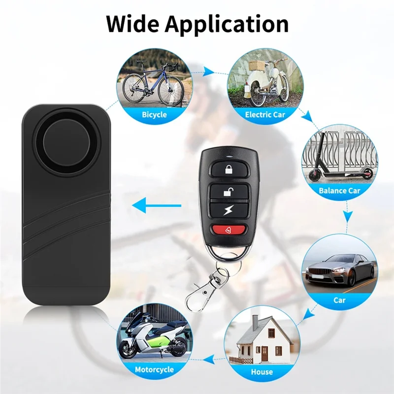 AS62 Antykradzieżowy alarm motocyklowy z pilotem Czarny system bezpieczeństwa Wodoodporny alarm