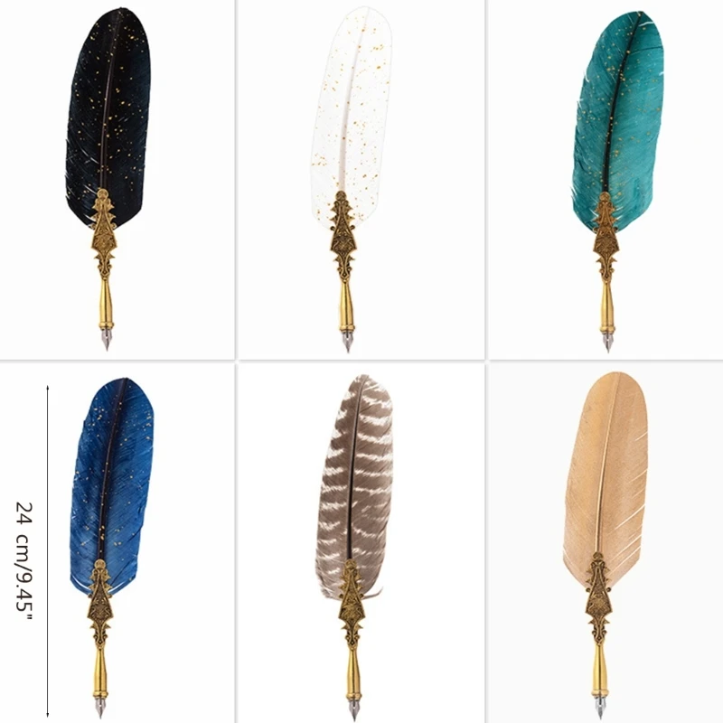 Kits pluma inmersión retro con punta y repuesto, pluma inmersión antigua