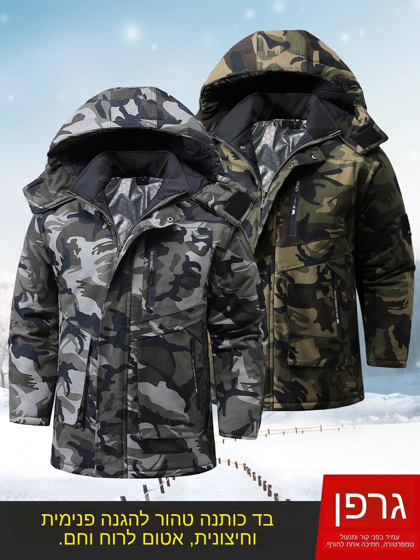 

Thickened Fleece Cotton Jacket Men's Warm Windproof Coldproof Mid-long Welding Heat-resistant Labor Protection Cotto...