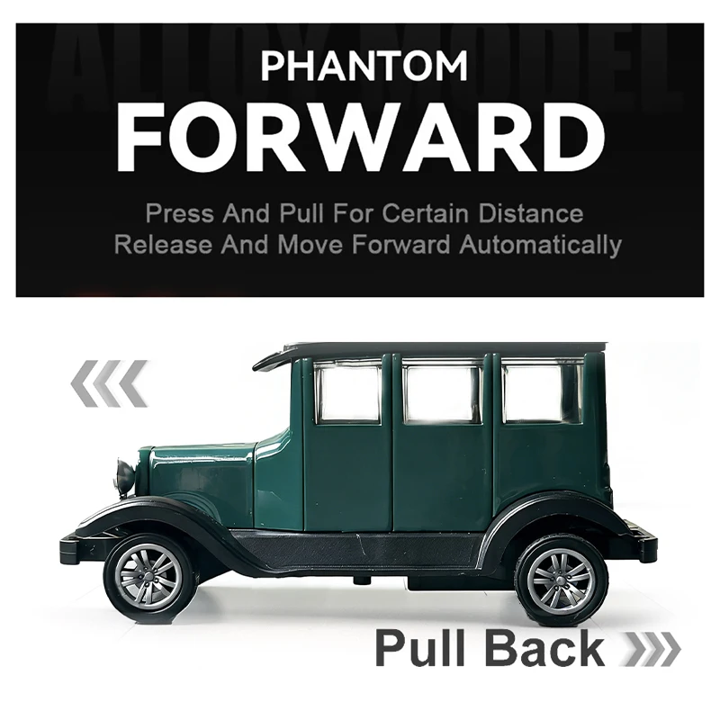 1:43 Legierung Vintage Diecast Auto Ford A 1930 Modellauto Klassisches Zurückziehen Automodell Miniaturfahrzeug Replik Geschenk für Kinder Erwachsene – Detail 6
