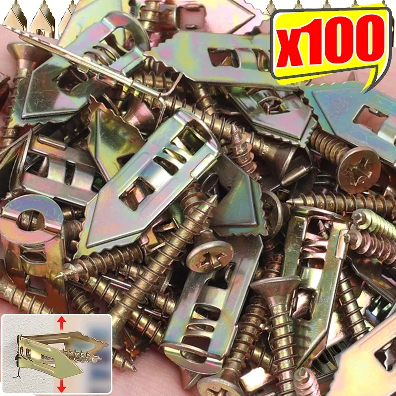 الحفر الذاتي دريوال المراسي مع مجموعة مسامير لا الحفر أو ثقوب للمنزل التلفزيون الرف الأشرطة خزائن الدراجة ألواح الجبس بالجملة