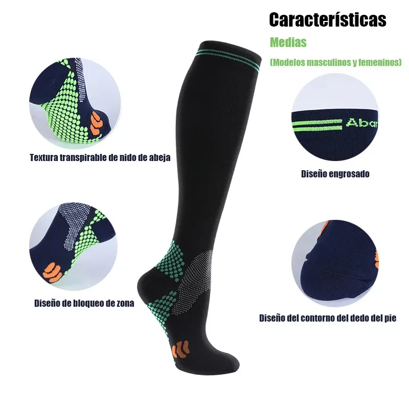 Running Compression Socks 20-30 mmHg Men Women Rugby Marathon Cycling Football Sports Socks Varicose Veins Pain Relief Care Sock