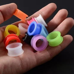 2PCS Flexible Silicone Skin Ear Tunnels Plugs Hollow Flesh Color Gauges Piercing Expander Earring Body Jewelry Earlets 3-20mm