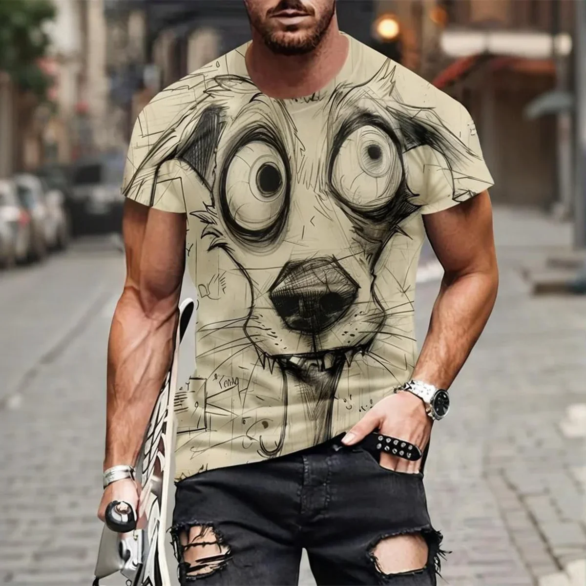 

Release Your Wild Style in 2025: 3D Pattern T-shirt | Street Fashion Monster Graffiti and Animal Art Men's Clothing