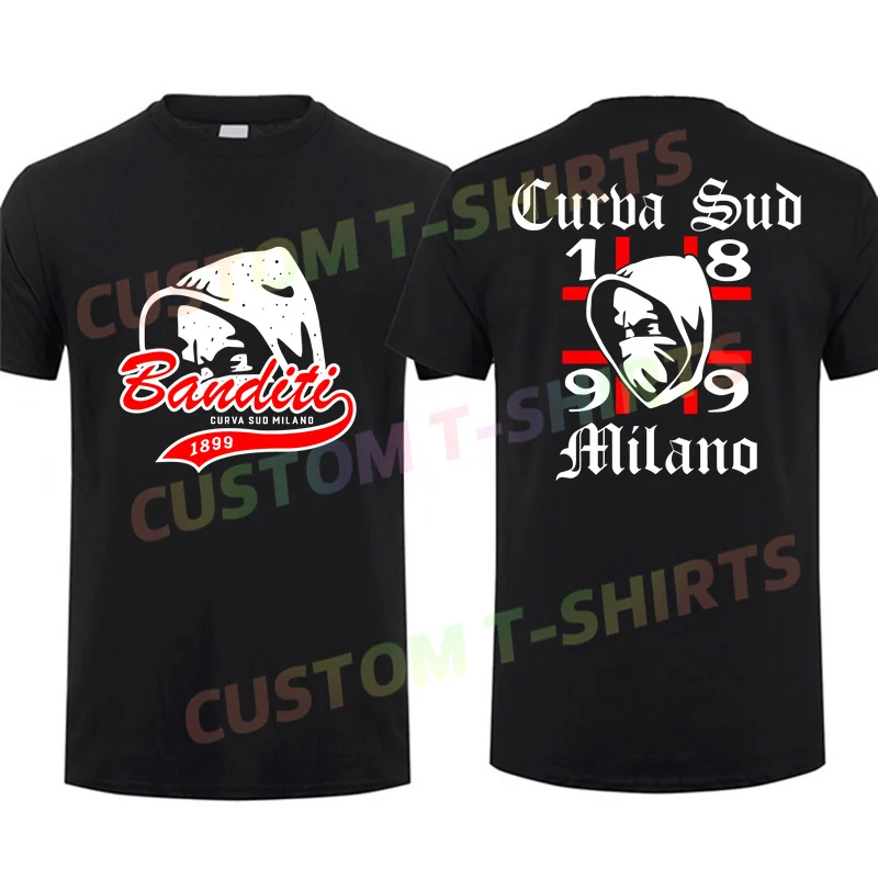 2024 maglietta da uomo Casual Milano Curva Sud Milano Ac T-Shirt grafica estate sport top maniche corte 100% cotone Streetwear S-3XL