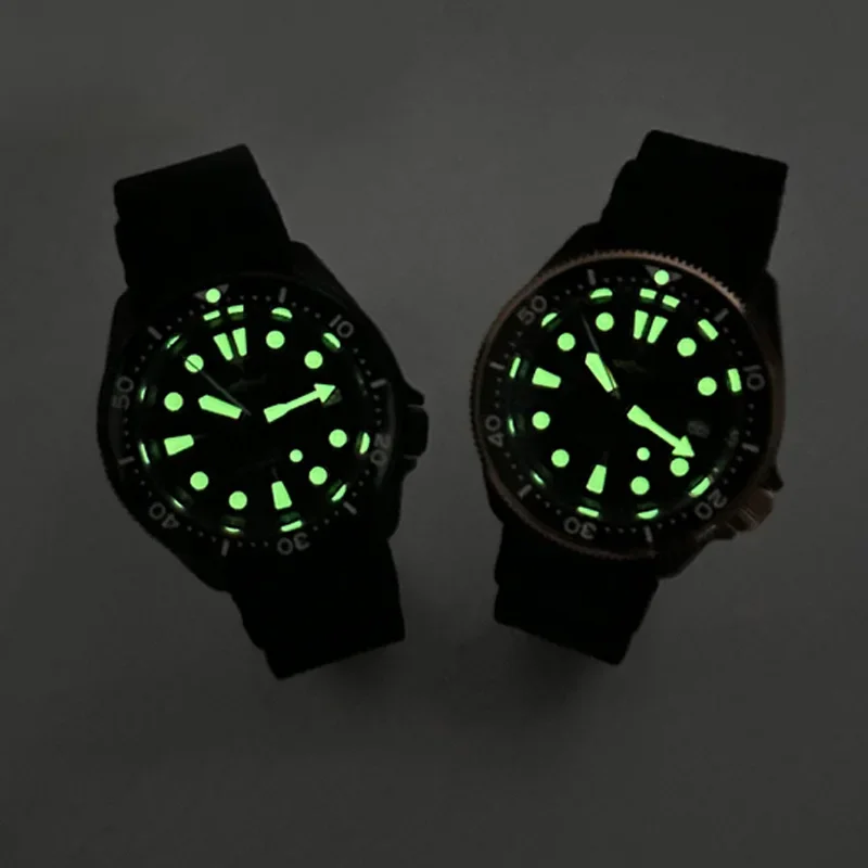 Heimdallr SKX007 Diver Watch Black Dial Black PVD Coated Case Ceramic Bezel NH35 Automatic Movement 20Bar C3 Luminous Rubber